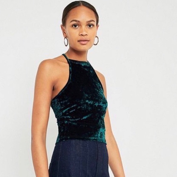 Urban Outfitters Tops - Urban Outfitters Velvet Crop Top